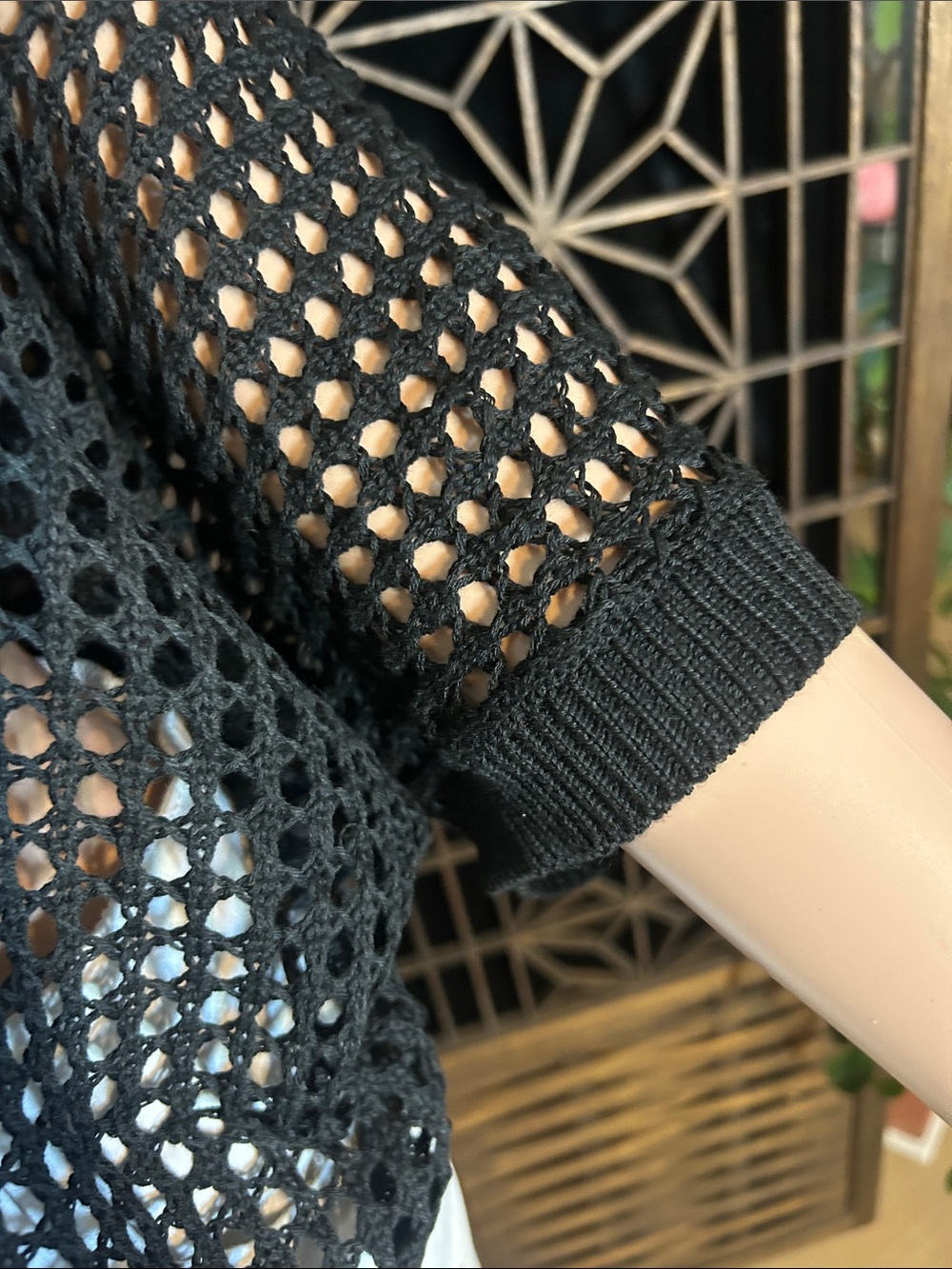 NWOT CROCHETED OVER TOP BLACK XL - Picture 4 of 7